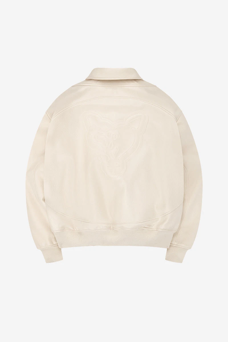 HEAVY HEART LEATHER JACKET WHITE 8 HEAVY HEART LEATHER JACKET WHITE - Image 8