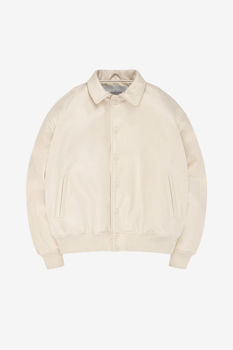 HEAVY HEART LEATHER JACKET WHITE 1 HEAVY HEART LEATHER JACKET WHITE