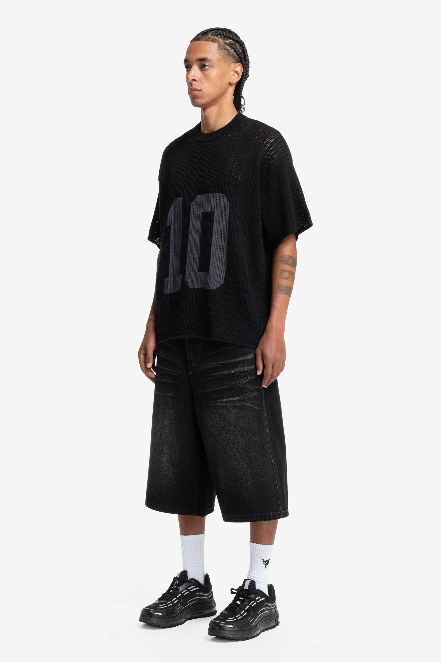 KNIT TEE JERSEY BLACK 5 KNIT TEE JERSEY BLACK - Image 5