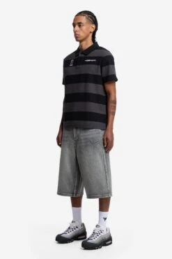 STRIPED POLO SHIRT BLACK -Ralph Lauren Clothing Store 0045 AM 2025 03876