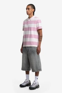 STRIPED POLO SHIRT PINK -Ralph Lauren Clothing Store 0057 AM 2025 03847