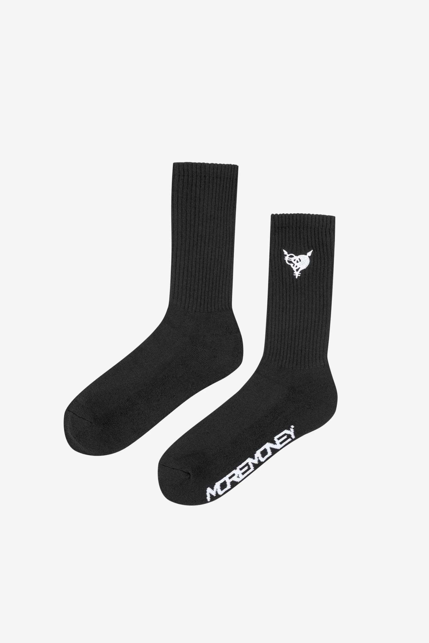 HEART LOGO SOCKS BLACK 1 HEART LOGO SOCKS BLACK