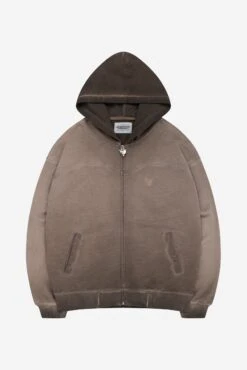 STACKS ZIP OIL WASHED BROWN