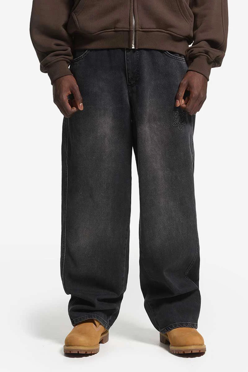 DISTINCTIVE BAGGY DENIM BLACK WASHED 3 DISTINCTIVE BAGGY DENIM BLACK WASHED - Image 3