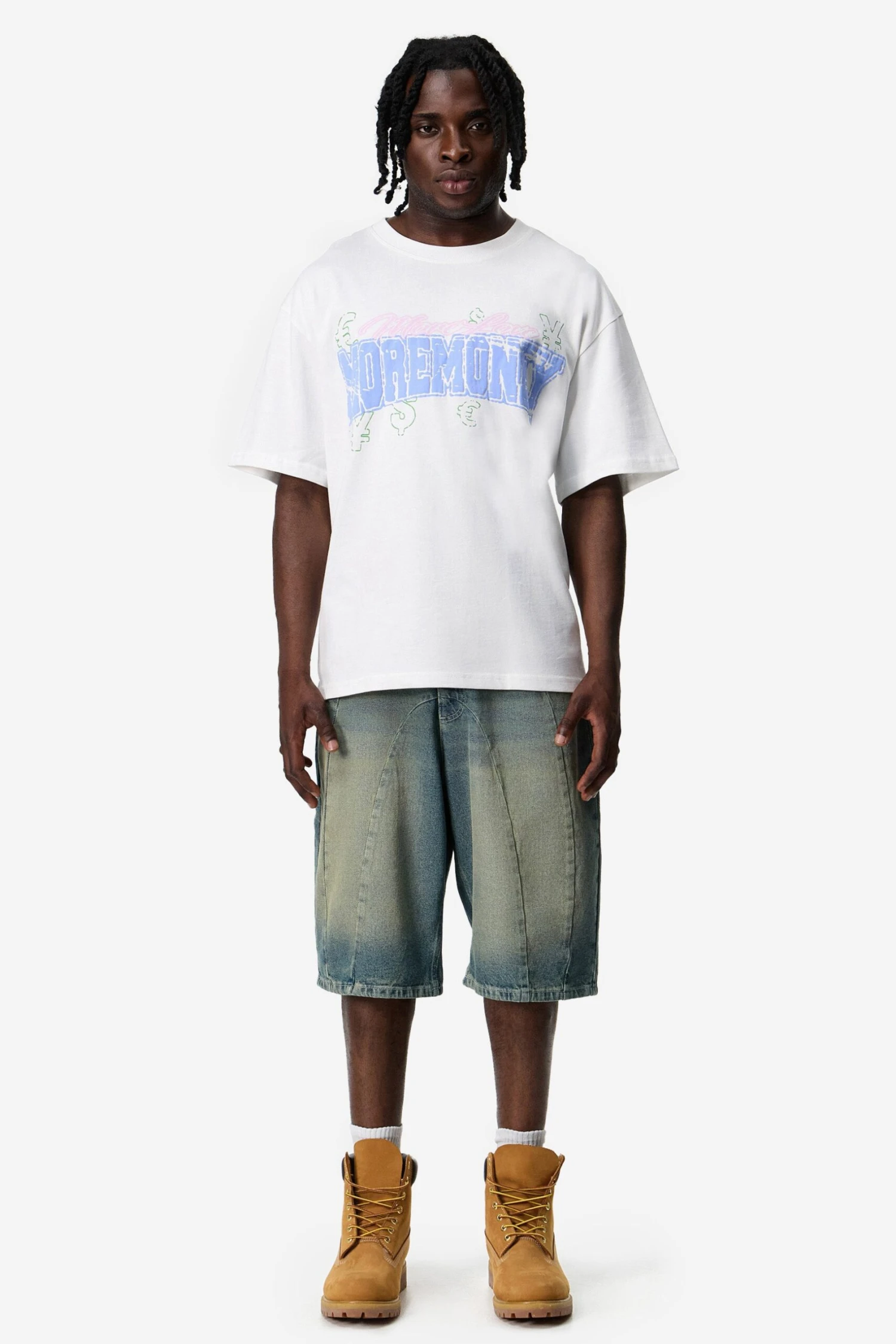 DOUBLE STITCH JORTS BLUE WASHED 2 DOUBLE STITCH JORTS BLUE WASHED - Image 2