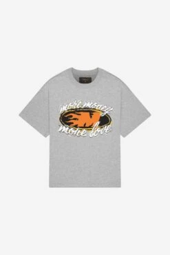 FLAMING M TEE GREY MELANGE