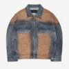 DIRT WASHED DENIM JACKET BLUE