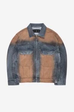DIRT WASHED DENIM JACKET BLUE