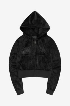 WOMEN'S VELOUR JACKET BLACK