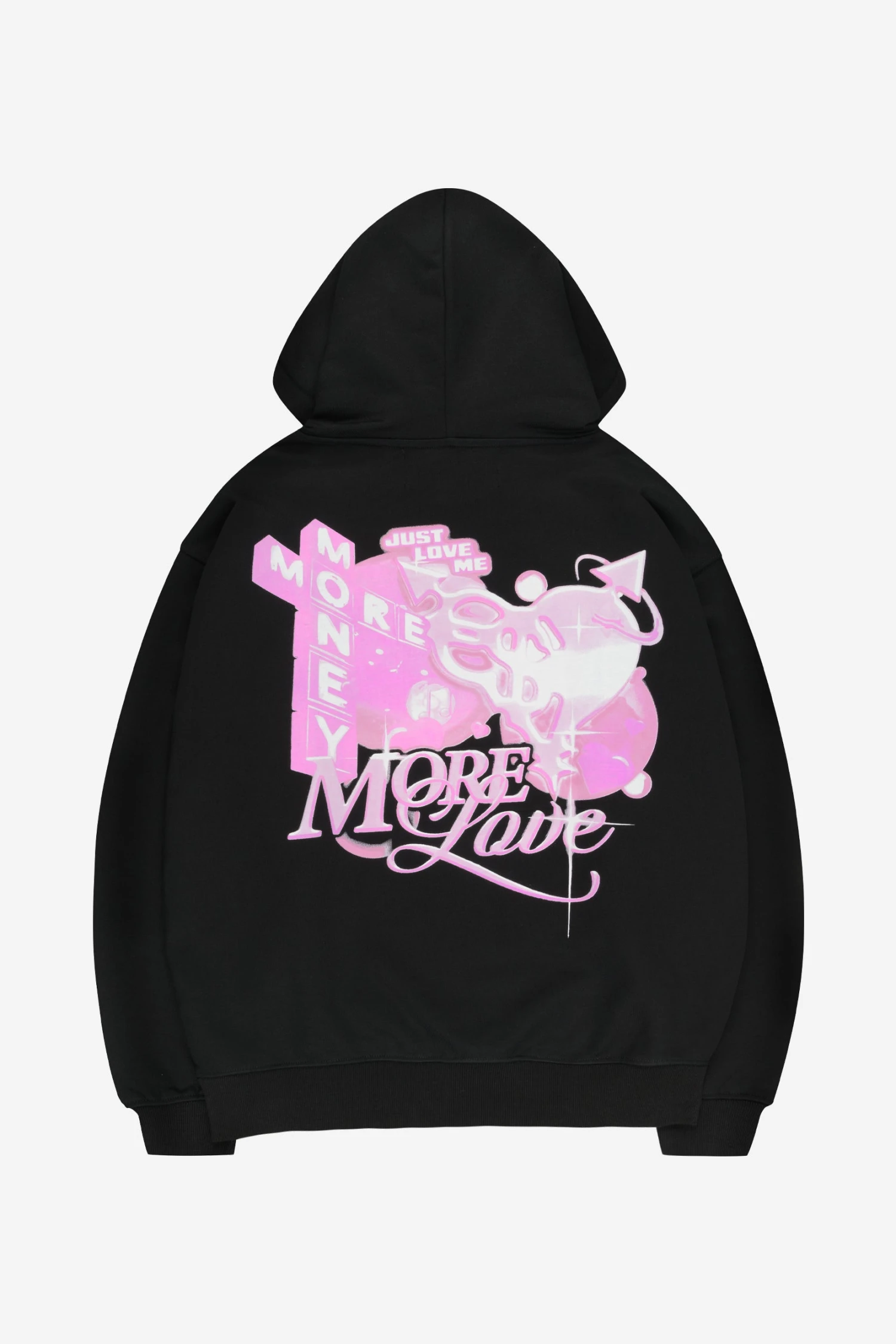 MORE LOVE HOODIE BLACK 4 MORE LOVE HOODIE BLACK - Image 4