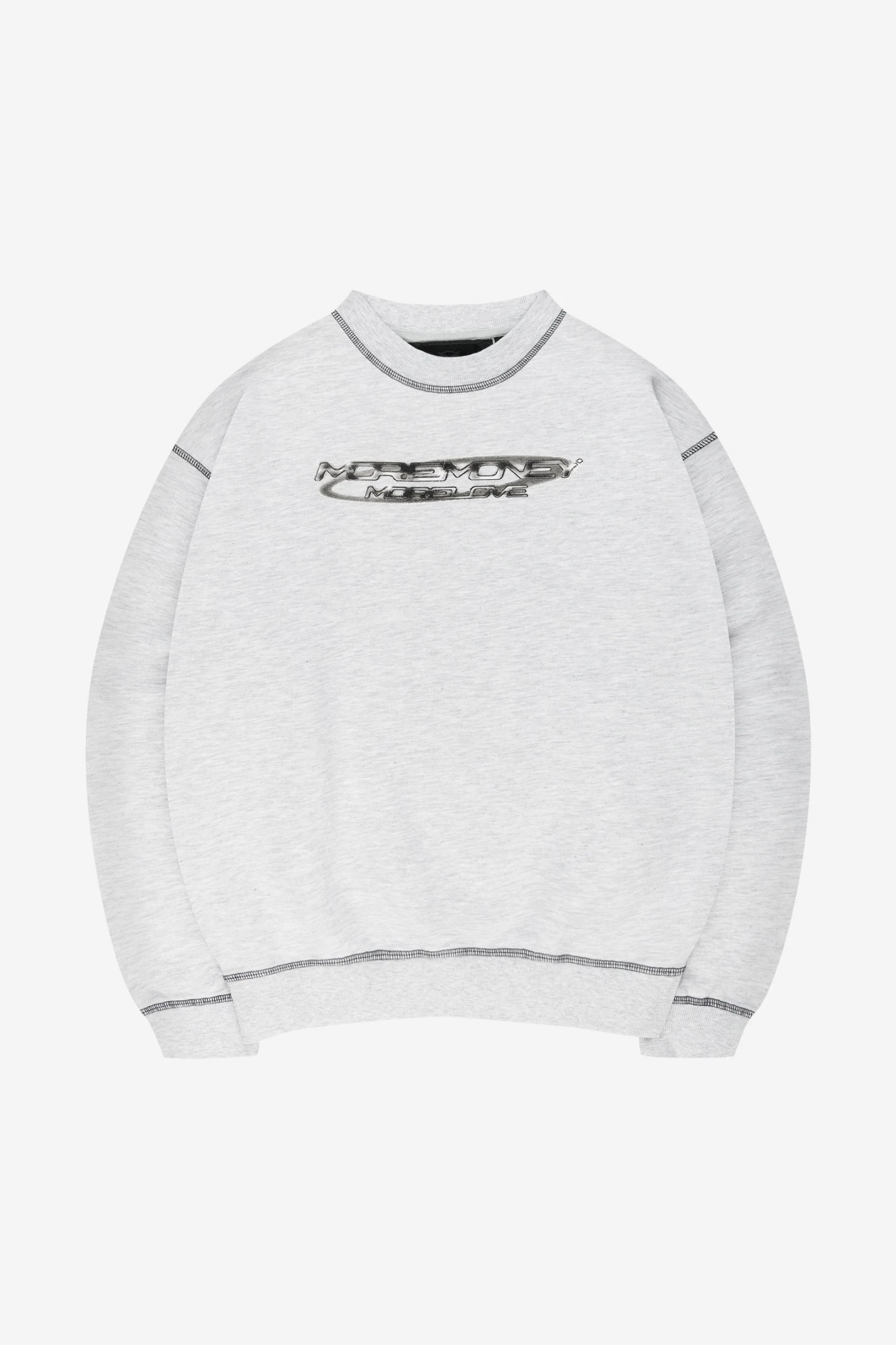 FLATLOCK BASE SWEATER GREY MELANGE 1 FLATLOCK BASE SWEATER GREY MELANGE