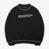 FLATLOCK BASE SWEATER BLACK