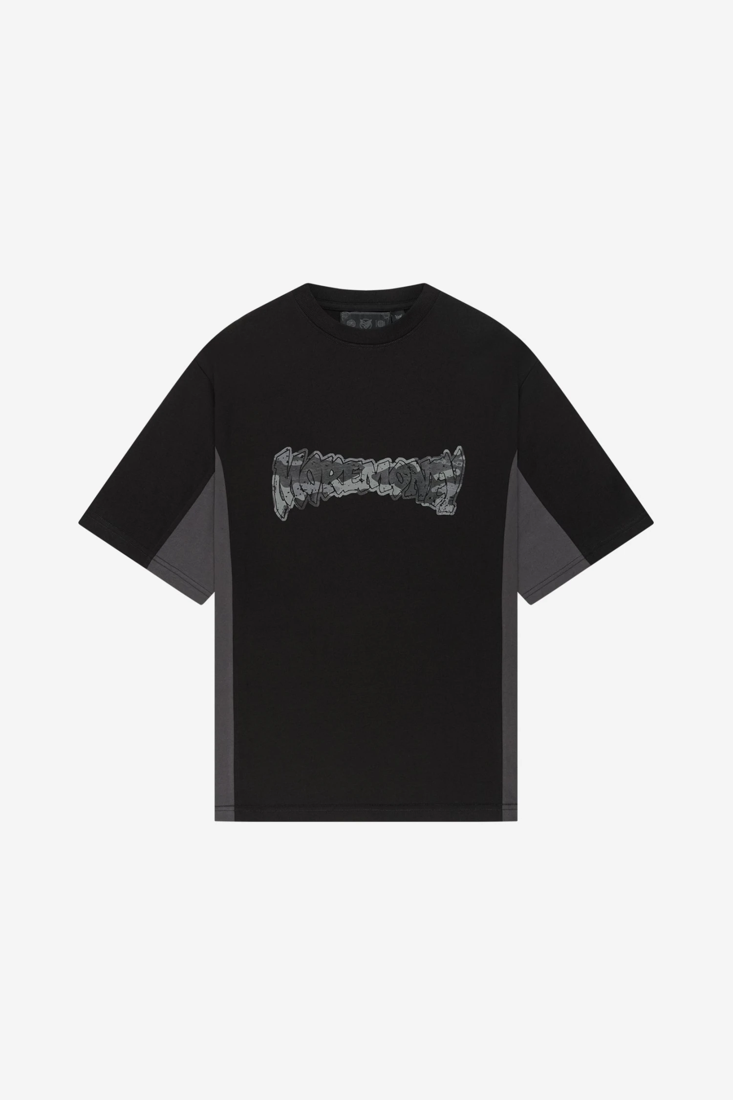 SPLIT TEE BLACK GREY 1 SPLIT TEE BLACK GREY