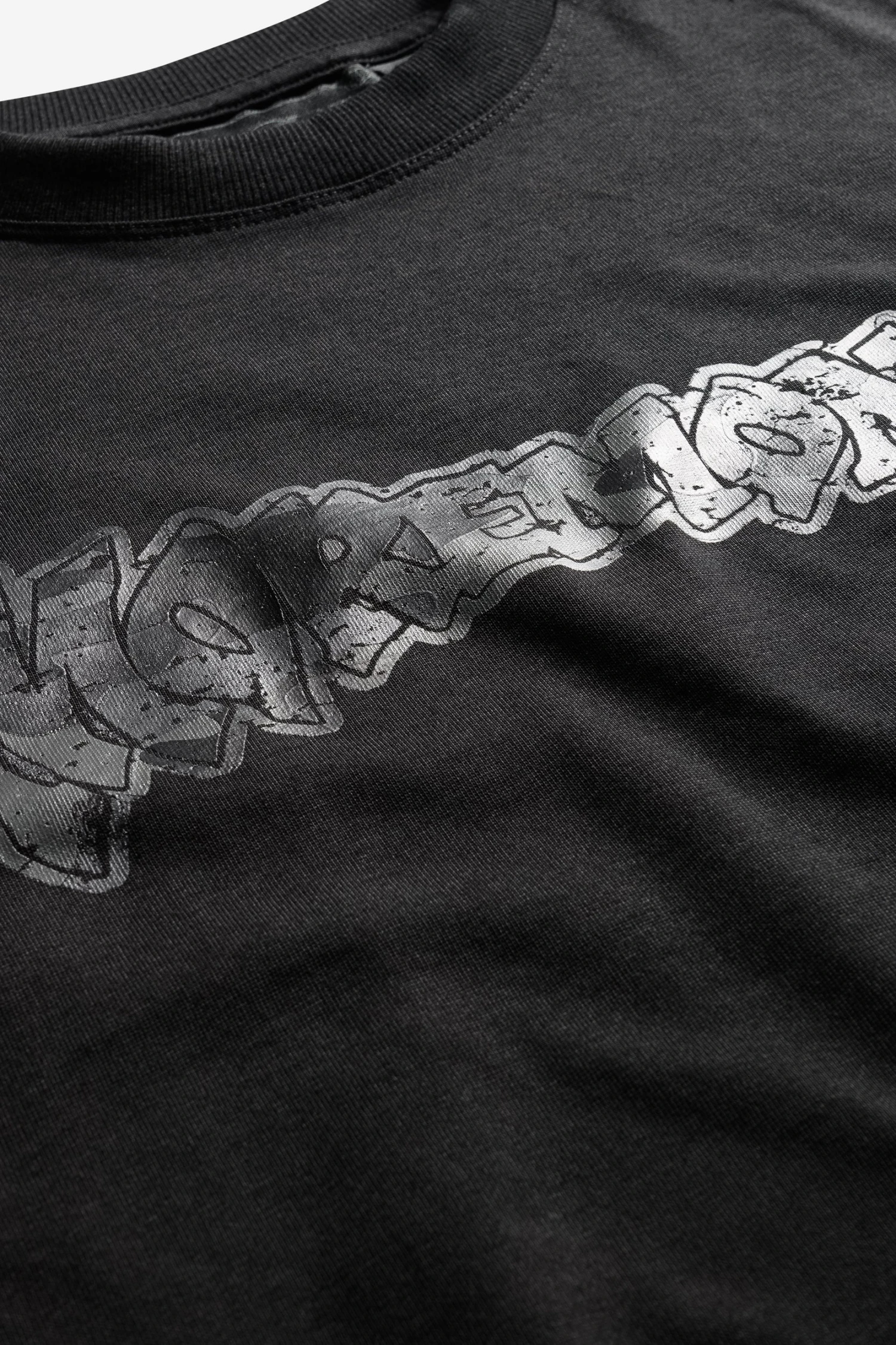 SPLIT TEE BLACK GREY 2 SPLIT TEE BLACK GREY - Image 2