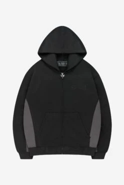 TWO TONE ZIP BLACK