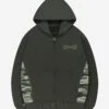 TWO TONE ZIP GREEN CAMO