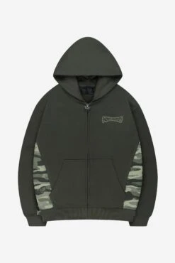 TWO TONE ZIP GREEN CAMO