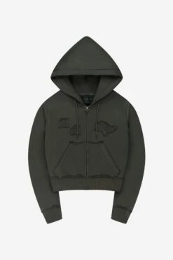 RAW EDGE GIRLS ZIP MUD