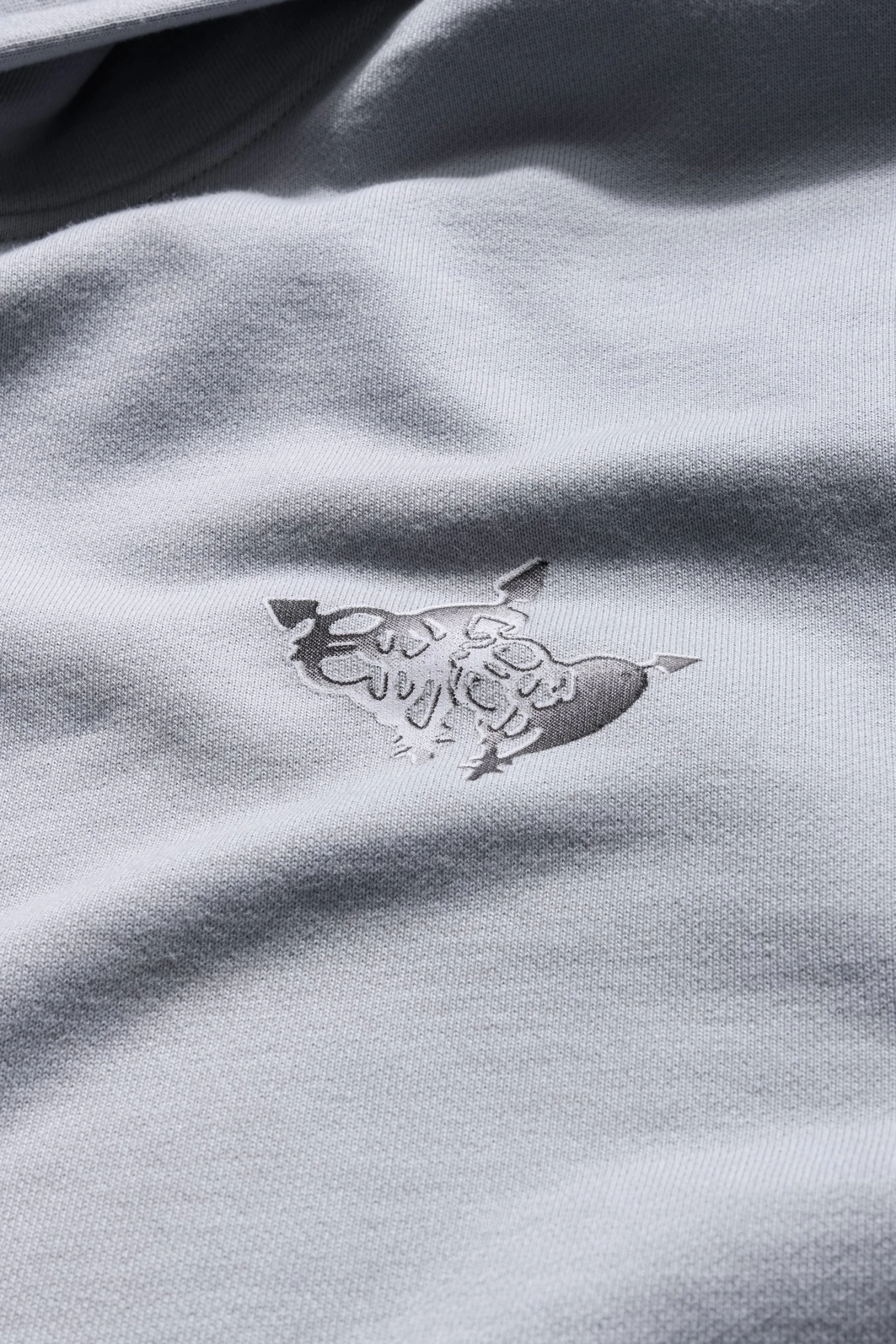 CHROME HOODIE GREY 3 CHROME HOODIE GREY - Image 3