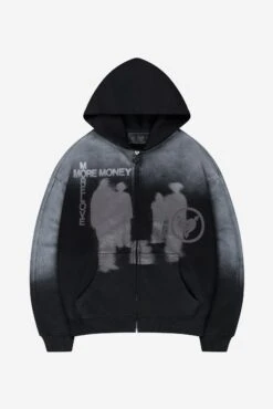 LOST BOND ZIP BLACK SPRAY WASHED