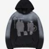 LOST BOND HOODIE BLACK SPRAY WASHED