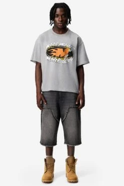 FLAMING M TEE GREY MELANGE 10 FLAMING M TEE GREY MELANGE -Ralph Lauren Clothing Store FLAMINGMTEEGREYMELANGE 1