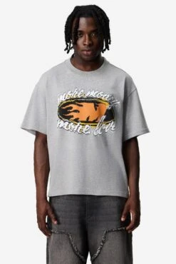 FLAMING M TEE GREY MELANGE 8 FLAMING M TEE GREY MELANGE -Ralph Lauren Clothing Store FLAMINGMTEEGREYMELANGE 2