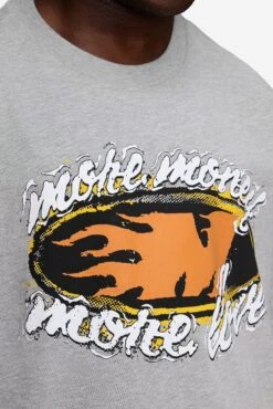 FLAMING M TEE GREY MELANGE 9 FLAMING M TEE GREY MELANGE -Ralph Lauren Clothing Store FLAMINGMTEEGREYMELANGE 4