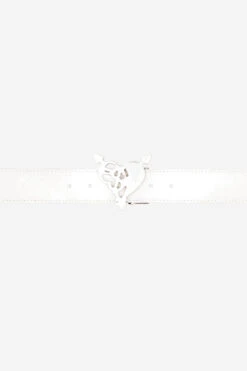 HEART LOGO BELT WHITE -Ralph Lauren Clothing Store Gurt4 3