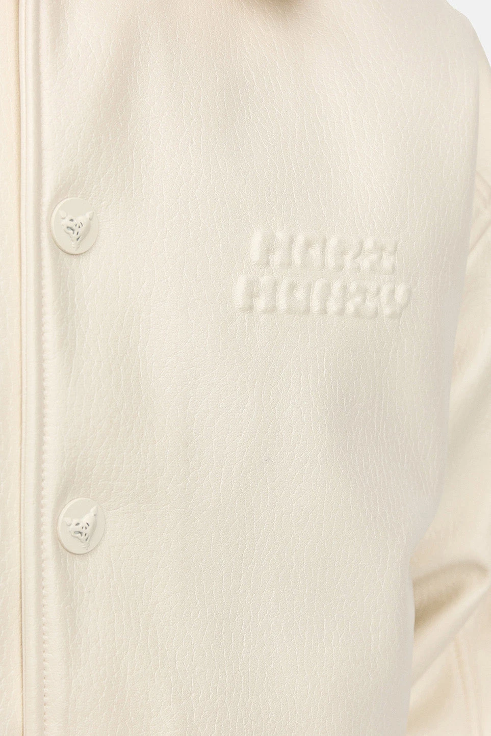 HEAVY HEART LEATHER JACKET WHITE 4 HEAVY HEART LEATHER JACKET WHITE - Image 4