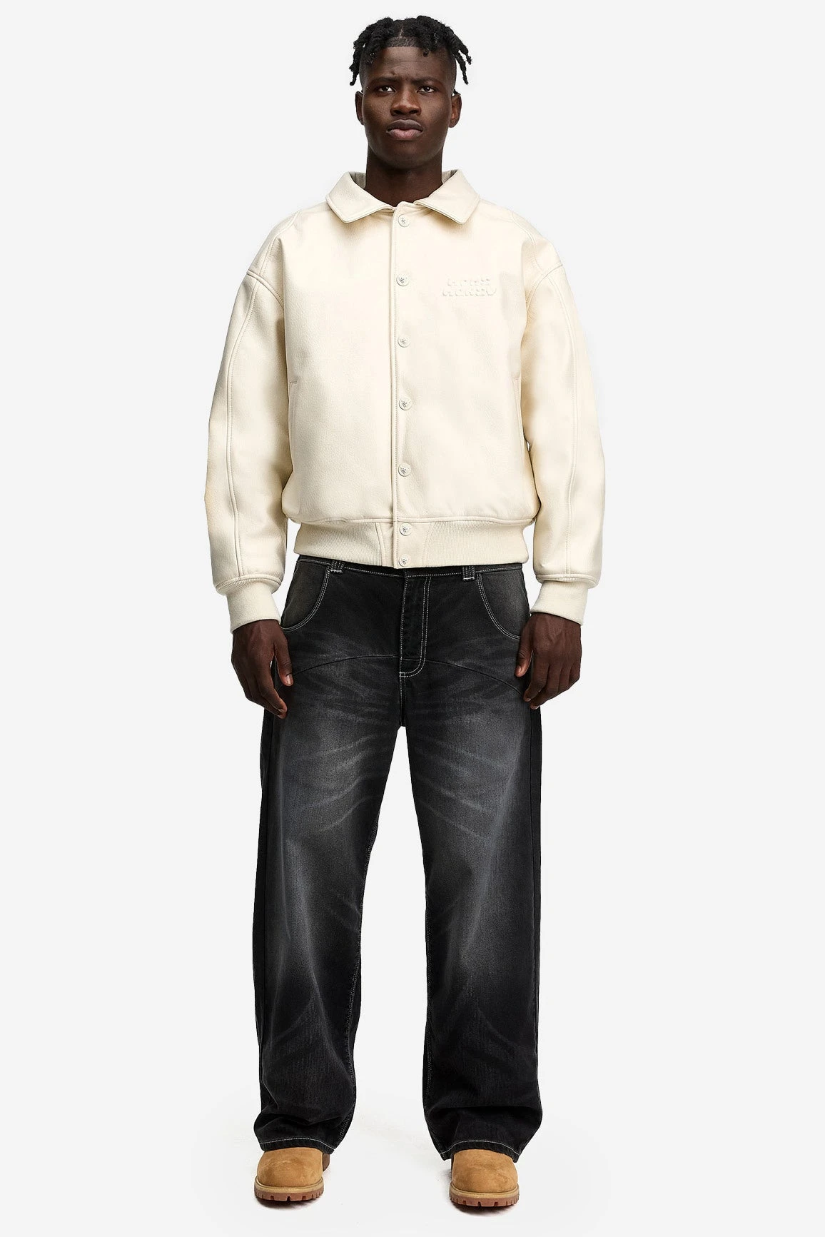 HEAVY HEART LEATHER JACKET WHITE 9 HEAVY HEART LEATHER JACKET WHITE - Image 9