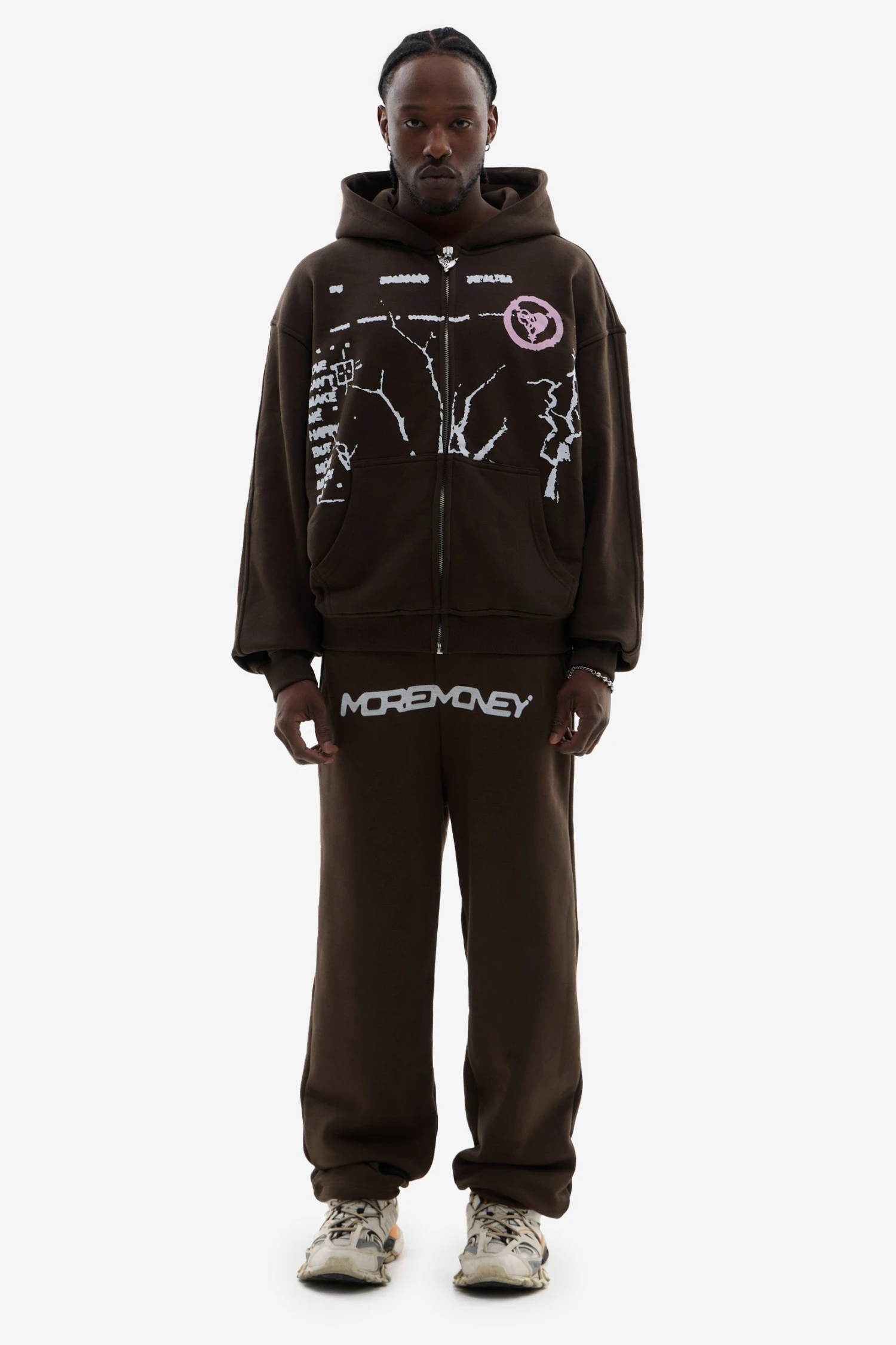 MONEY ROOTED ZIP BROWN 4 MONEY ROOTED ZIP BROWN - Image 4