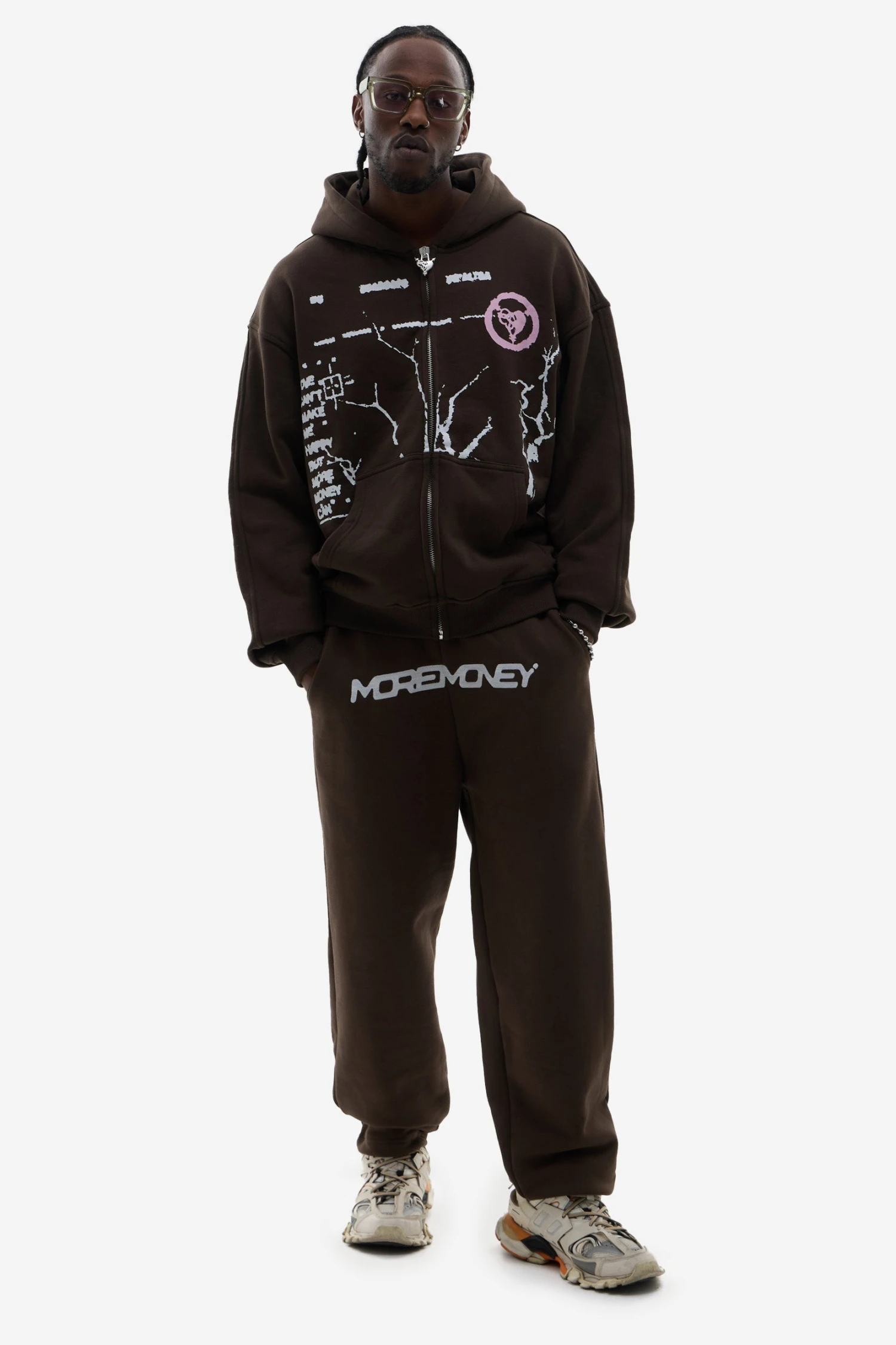 MONEY ROOTED ZIP BROWN 2 MONEY ROOTED ZIP BROWN - Image 2