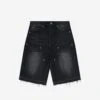 RHINESTONE CARPENTER JORTS BLACK