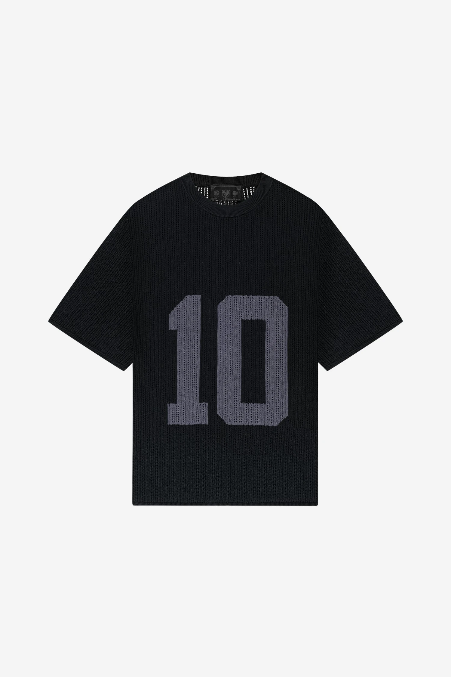 KNIT TEE JERSEY BLACK 1 KNIT TEE JERSEY BLACK
