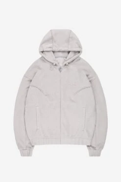 STAR WREATH FLEECE ZIP LIGHT GREY