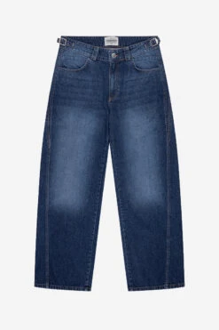 DISTINCTIVE BAGGY DENIM DARK BLUE WASHED
