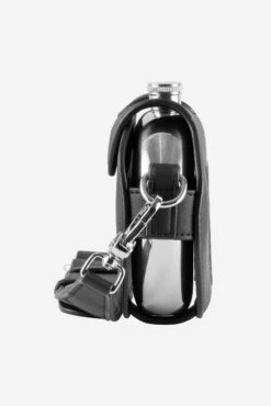 PUNCHED HEART HIP FLASK BAG BLACK 12 PUNCHED HEART HIP FLASK BAG BLACK -Ralph Lauren Clothing Store Trinkflasche Side