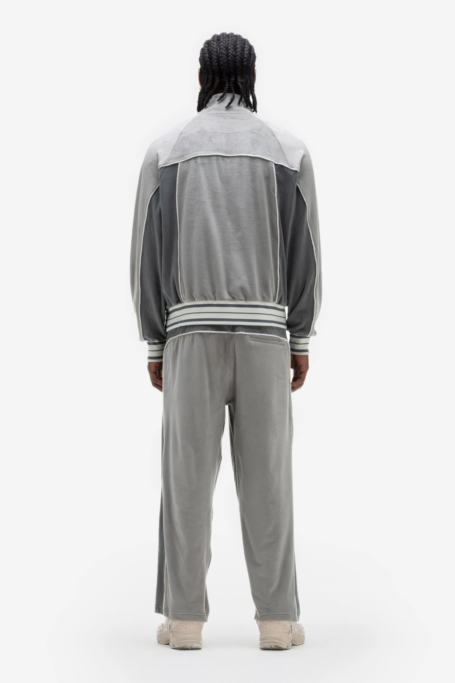 VELOUR JACKET GREY 7 VELOUR JACKET GREY - Image 7