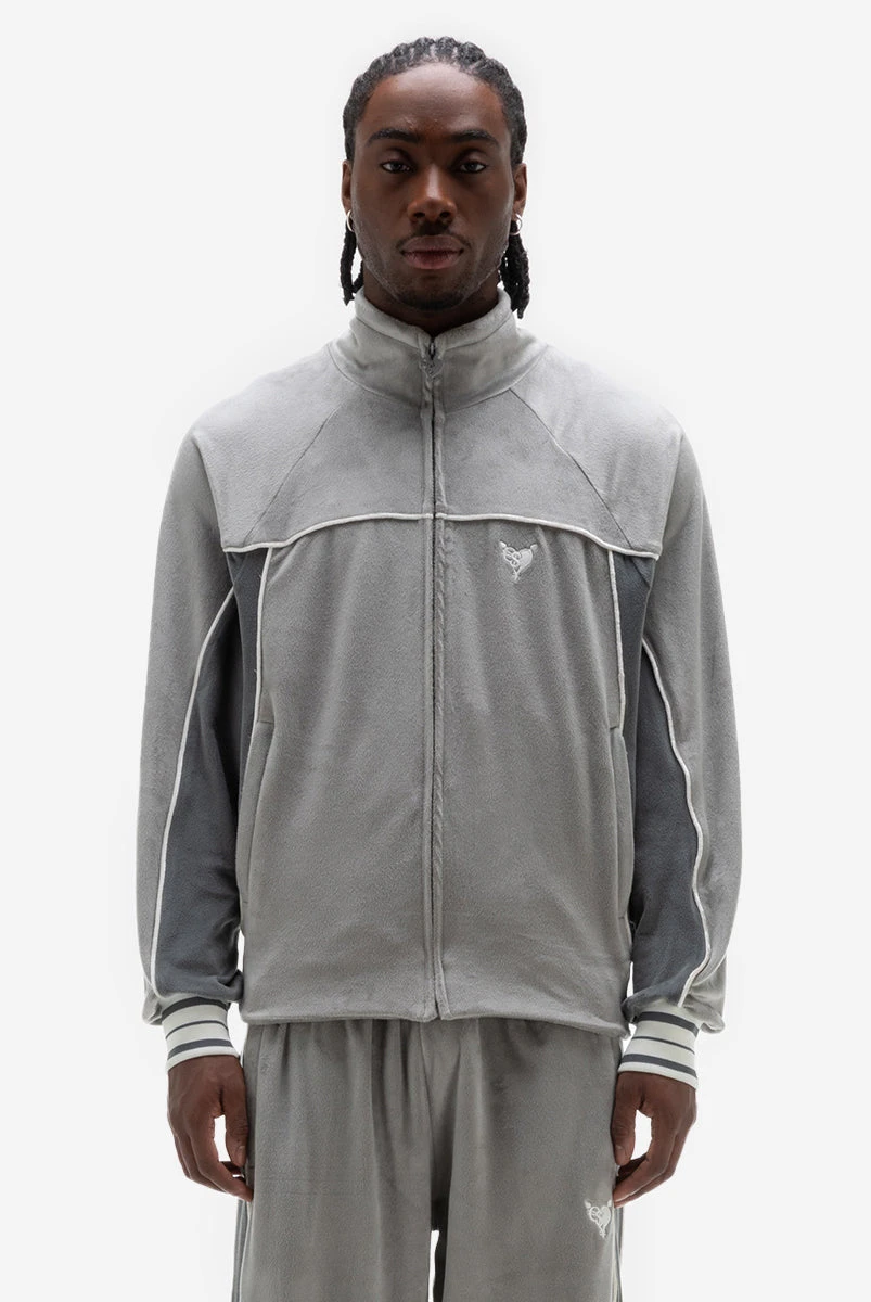 VELOUR JACKET GREY 3 VELOUR JACKET GREY - Image 3