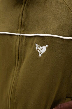 VELOUR JACKET OLIVE -Ralph Lauren Clothing Store VELOURJACKETOLIVE 4