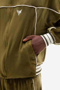 VELOUR JACKET OLIVE -Ralph Lauren Clothing Store VELOURJACKETOLIVE 5