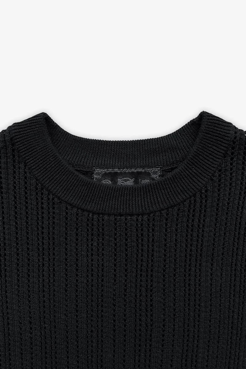 KNIT TEE JERSEY BLACK 9 KNIT TEE JERSEY BLACK - Image 9