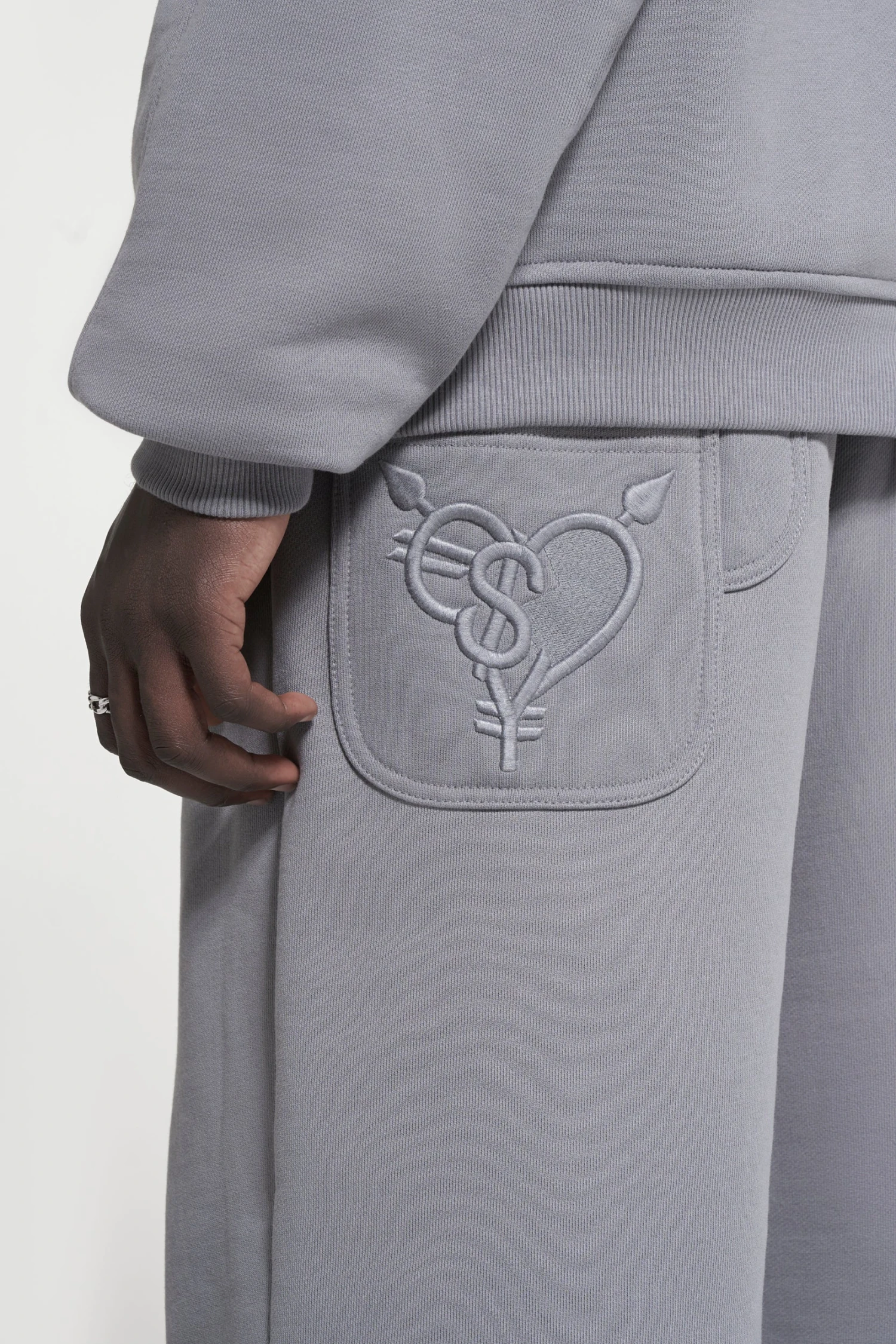 OPEN LEG JOGGER ASH 6 OPEN LEG JOGGER ASH - Image 6