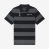 STRIPED POLO SHIRT BLACK
