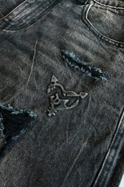 RIPPED DISTINCTIVE JORTS DARK GREY -Ralph Lauren Clothing Store ripped 01 98f59bab f65b 44d6 97b6 1983ad6d7df6