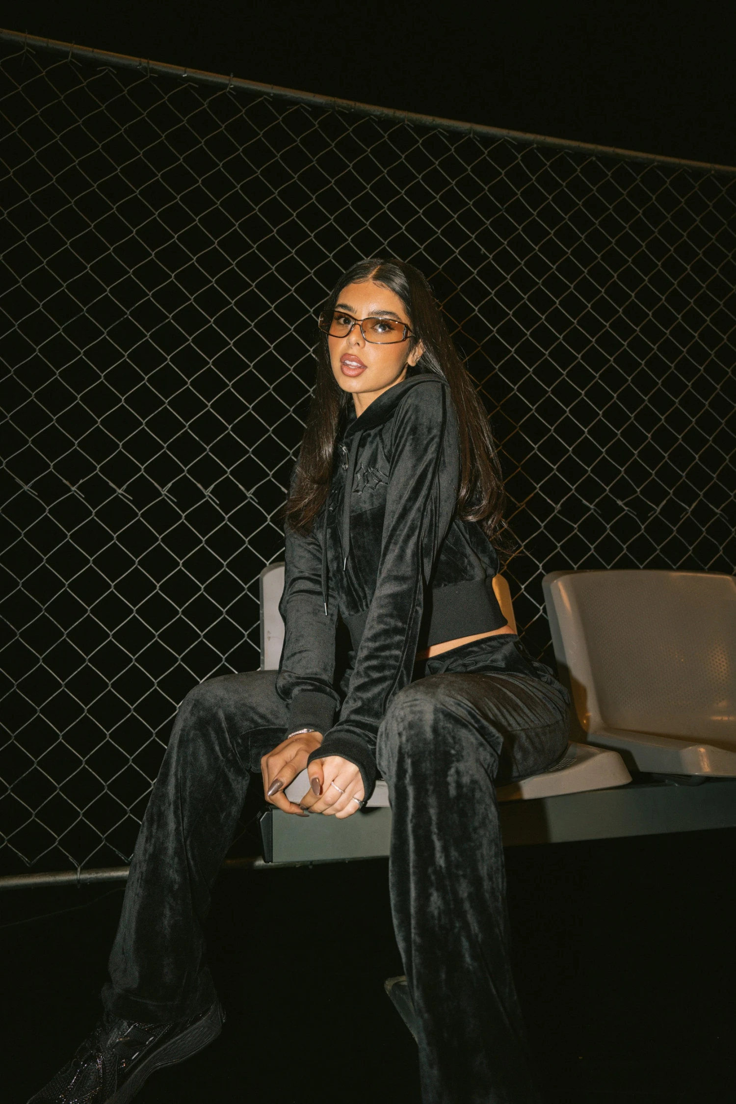 WOMEN'S VELOUR JACKET BLACK 4 WOMEN'S VELOUR JACKET BLACK - Image 4