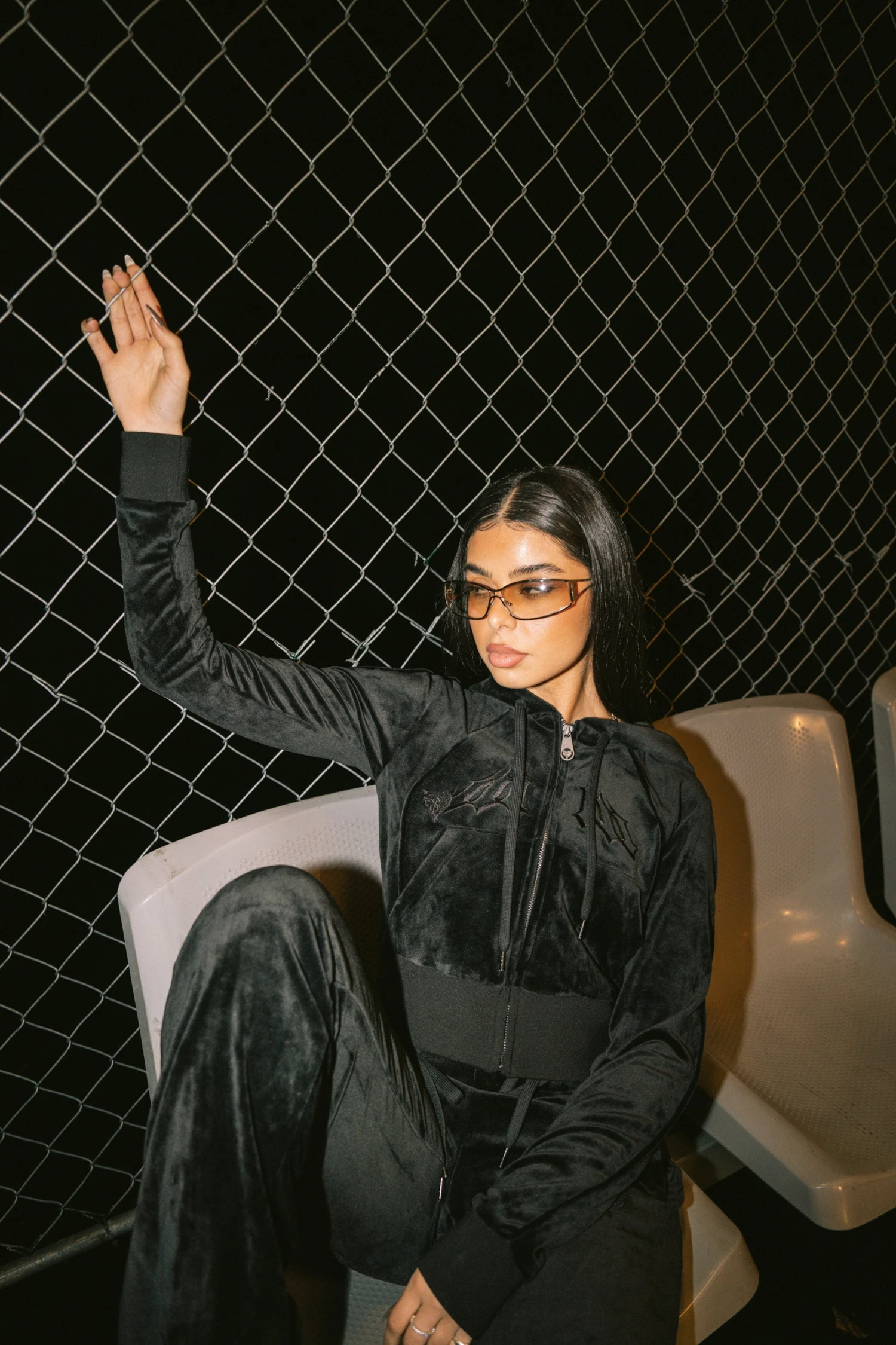 WOMEN'S VELOUR JACKET BLACK 2 WOMEN'S VELOUR JACKET BLACK - Image 2