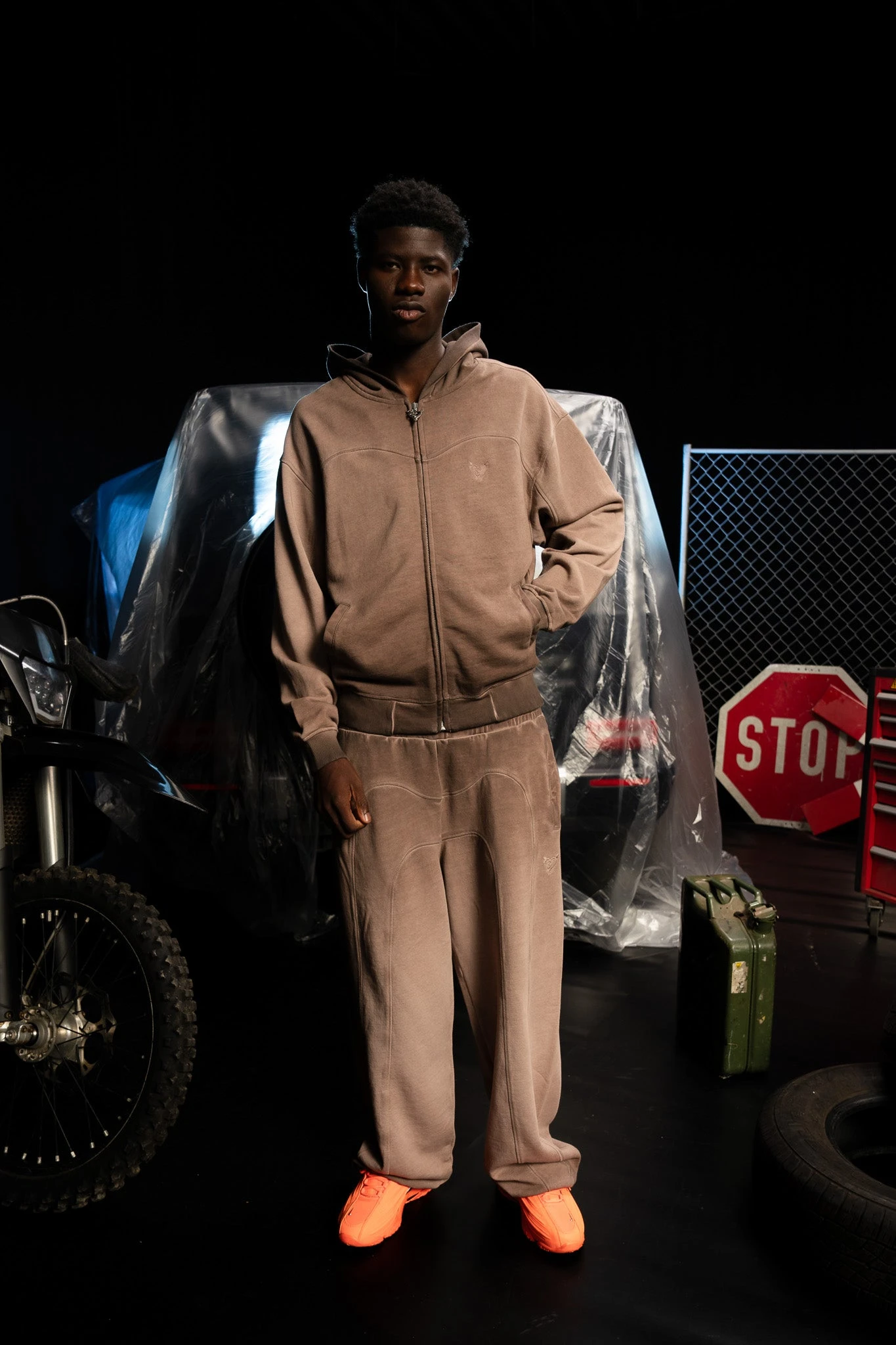 STACKS ZIP OIL WASHED BROWN 3 STACKS ZIP OIL WASHED BROWN - Image 3